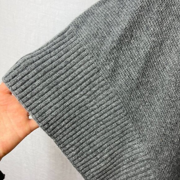 Sütü Angora Blend Vneck Cape Poncho Sweater Topper One Size Minimalist Lagenlook - Picture 2 of 8